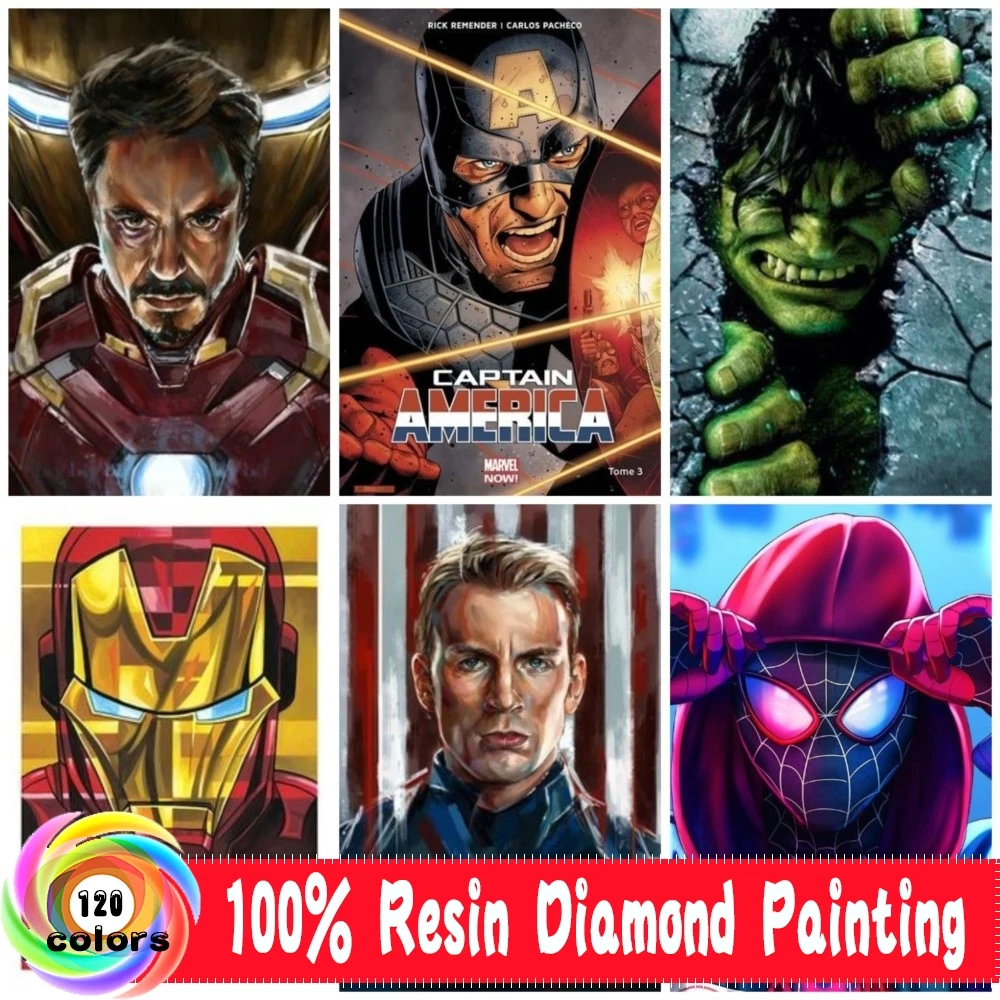 Disney Marvel Avengers Series Superhero Loki Velvet Canvas Resin Diamond Painting Kit Punto Croce Ricamo Mosaico Decorazione