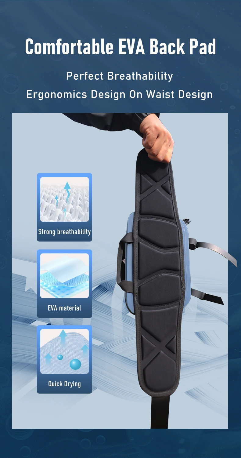 Kingdom Multifunktions-Angeltaschen, wasserdicht, Hypalon 4200, Schulterbein, Taille, Outdoor-Sport, Angeln, Köder, Schnurbox, Aufbewahrungstasche – Detail 4