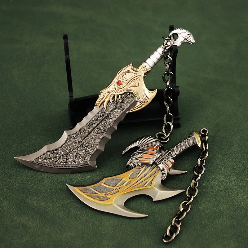 

Large Size God of War Kratos The Leviathan Axe Game Ghost of Sparta Anime Katana Keychain Weapon Model Toys for boy Gift