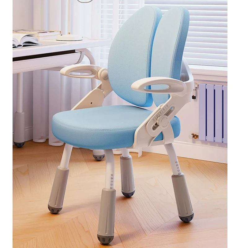 Children's Study Chair Lift Adjustable Writing Chair Home Sitting Posture Backrest Seat High Rebound Sponge Cushion Seat