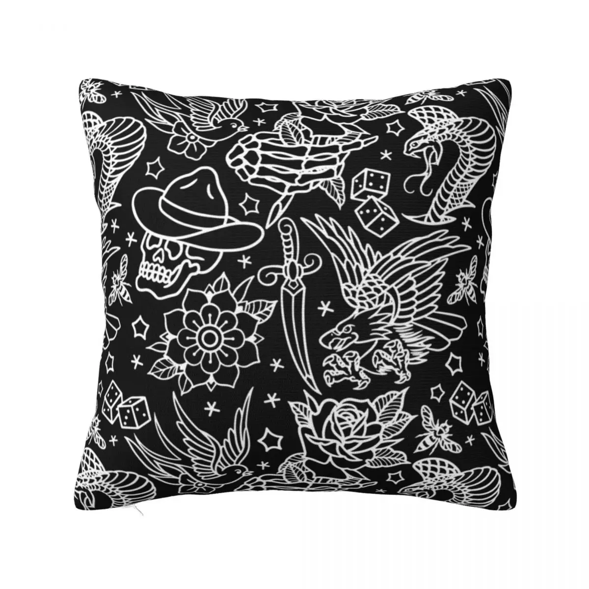 

American Traditional Tattoo Flash Print Throw Pillow Covers For Sofas Christmas Pillow Pillow Decor