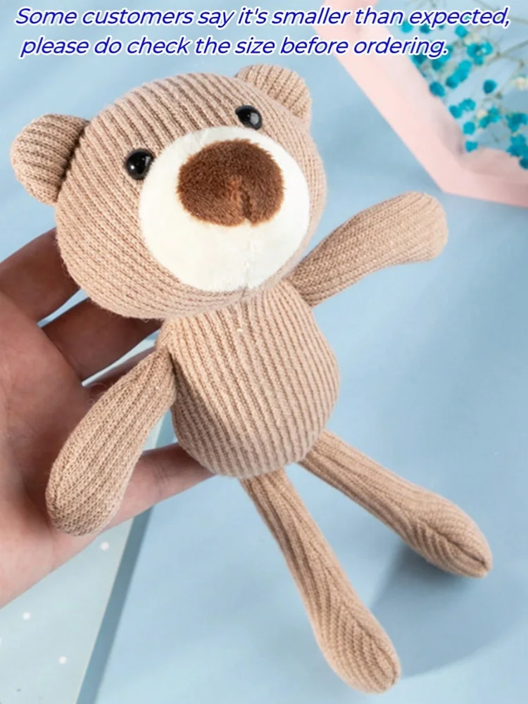 1pc Small Bear Design Pet Plush Toy 4