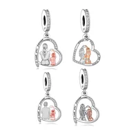 Fit Original Pan Charm Bracelet 925 Sterling Silver Mother Daughter Father Daughter Mother Son Bead For Making Women Berloque 1