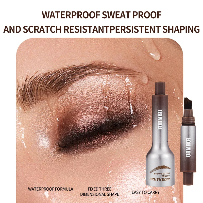 Wild Eyebrow Pencil Waterproof with Square Angled Brush Quickly Fill-in Sparse Brows and Hairline Naturally Dyeing Eyebrow Cream