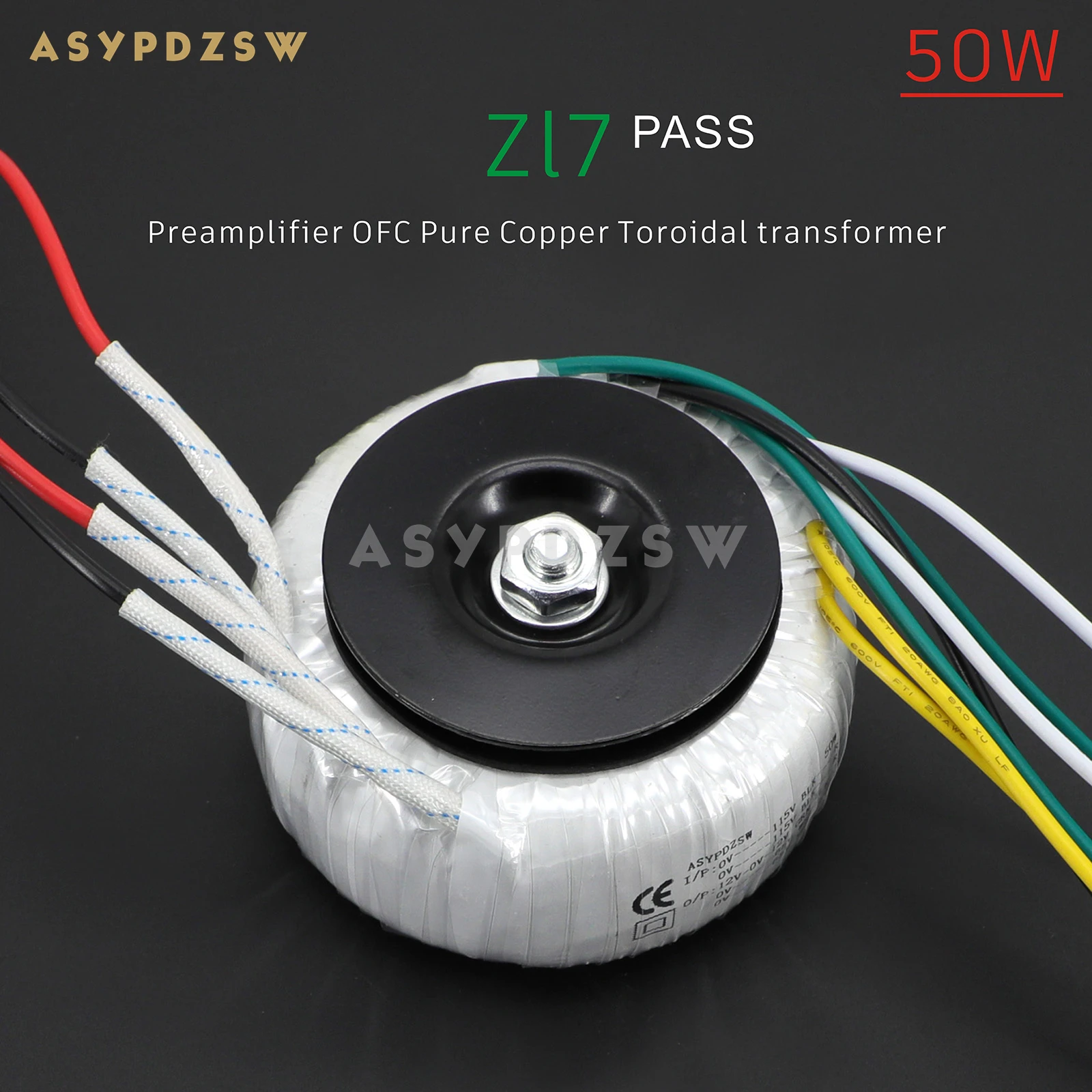

HIFI White 50W OFC Pure Copper Toroidal transformer 0--65Vx2+12V--0--12V For FirstWatt PASS ZL7 Preamplifier