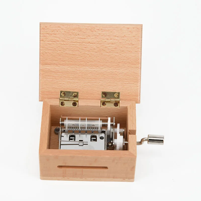 DIY Hand-cranked Music Box With Paper Tape Puncher Wooden Box Music Paper Composing Movement Creative DIY Composing Music