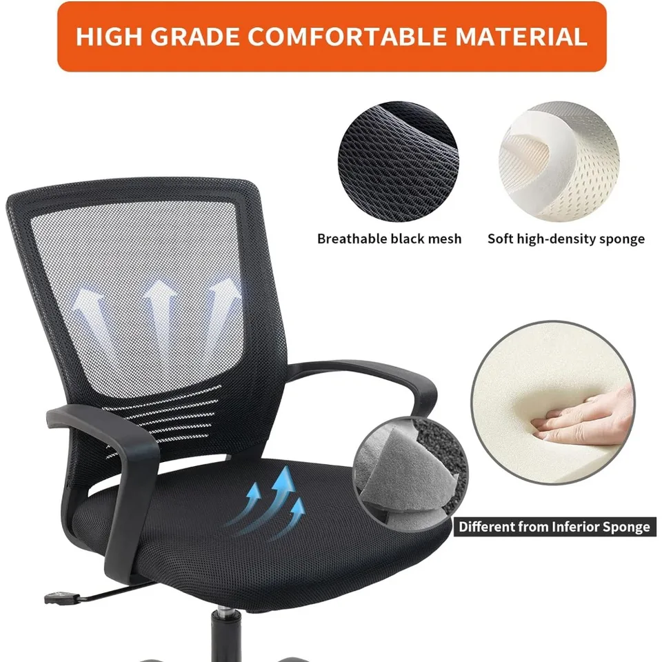 CLATINA Office Chair Ergonomic Rolling Computer Desk Chair with