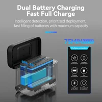 TELESIN Portable Charging Case for Insta360 X4 Accessories Dual Slot Smart Charger with TF Cards Storage Insta 360 X4 Accessorie 2