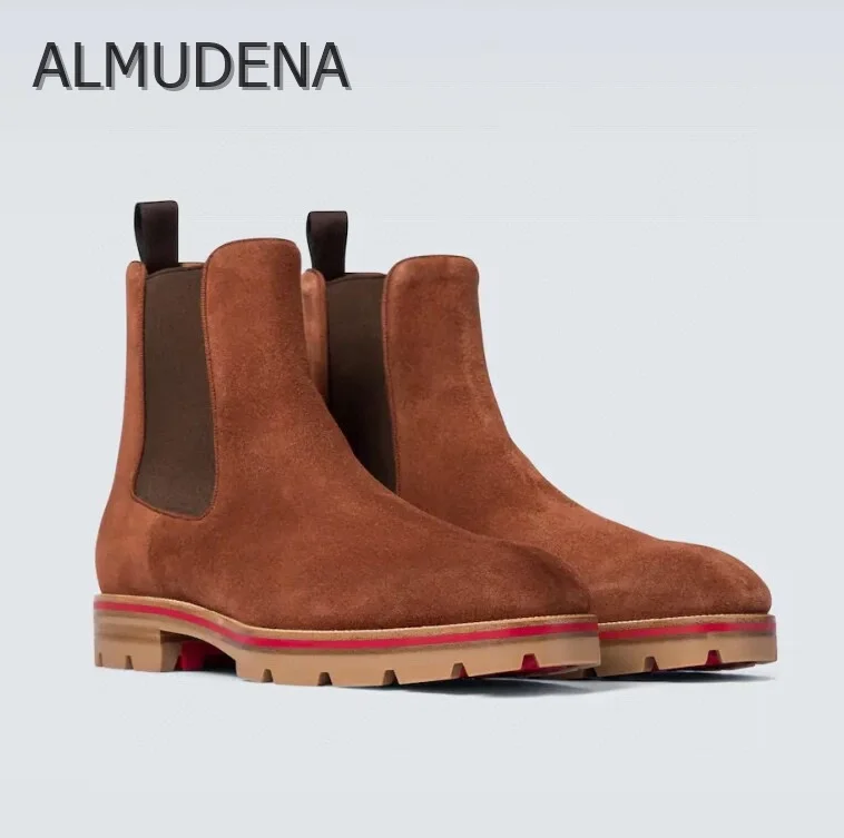 

Fashion Design Anti-Fleece Nubuck Leather Leather Cover Foot Elastic Tire Thick Bottom Men's Casual Comfortable Oxford Boots