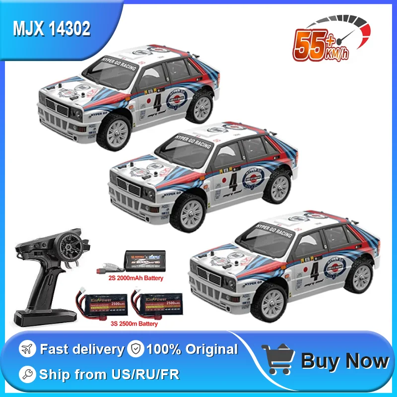 MJX 14302 하이퍼 고 RC카 브러시리스 모터 1/14 4wd 오프로드 리모컨 자동차, 55km 고속 레이싱 드리프트 장난감, 아이 14303 14301