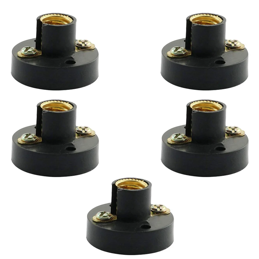 

5 Pcs Miniature Screw Lamp Holder Light Bulb E10 Lamps Socket Base Plastic Physics Experiment
