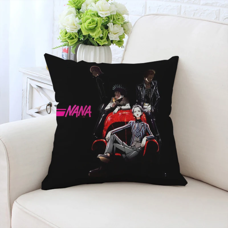 

N-Nana Anime Cushion Cover 45x45 Cushions Covers Decorative Pillow Cover for Living Room Cushions Pillowcase 40x40 Home Decor