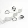 Wide rings with stainless steel opening