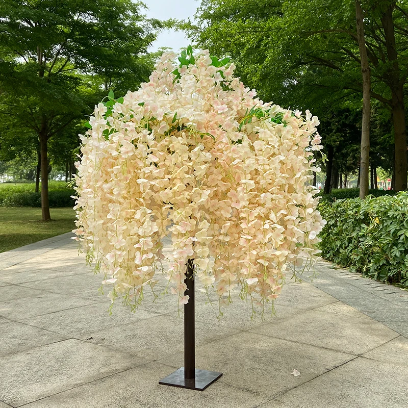 Wisteria artificial flor árvore, flor árvore, pouso simulação, decoração do casamento, casa, hotel, festa