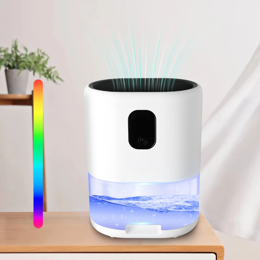 

Dehumidifiers for Bathroom - Electric Dehumidifier with 1000ml Watertank, Quiet Deihumidifier for Bedroom Wardrobe Camper