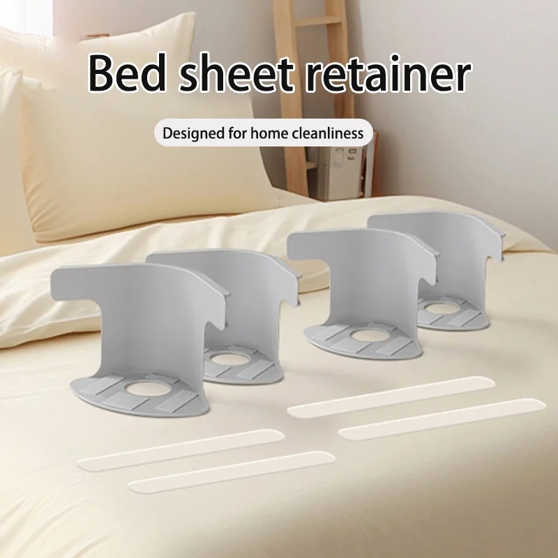4pcs/set Bed Sheet Fasteners Sheet Ties Multifunctional use Heavy Duty Bedsheet Corner Tightener Clips Home Supplies Fixator
