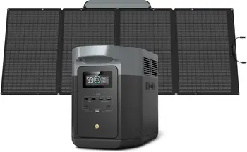 Solar Generator DELTA 2 Max 2048Wh With 400W Solar Panel, LFP Battery Portable Power Station 1