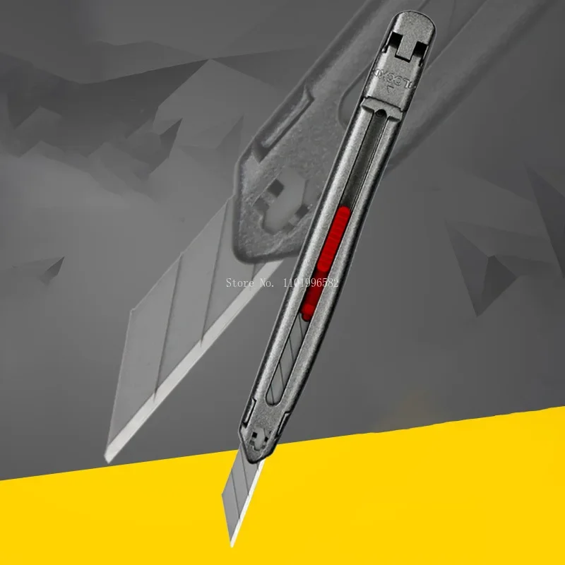 Leather Cutting Tool Zinc Alloy Safety Lock Utility Knife 30&deg; Acute Angle Knife Blade Leather Craft Bag/belt/watch Band Cutting and Engraving Tool leather tool cutting knife art knife leather working tools craft cutting tool leather cutting tool leather skiving knife leather cutting knife craft cutting blade