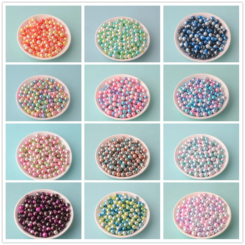 

Loose 3mm-12mm 15 Color No Holes Pearl DIY Mermaid Imitation Pearl Bead for clothing Nail Art Craft Art Decorations