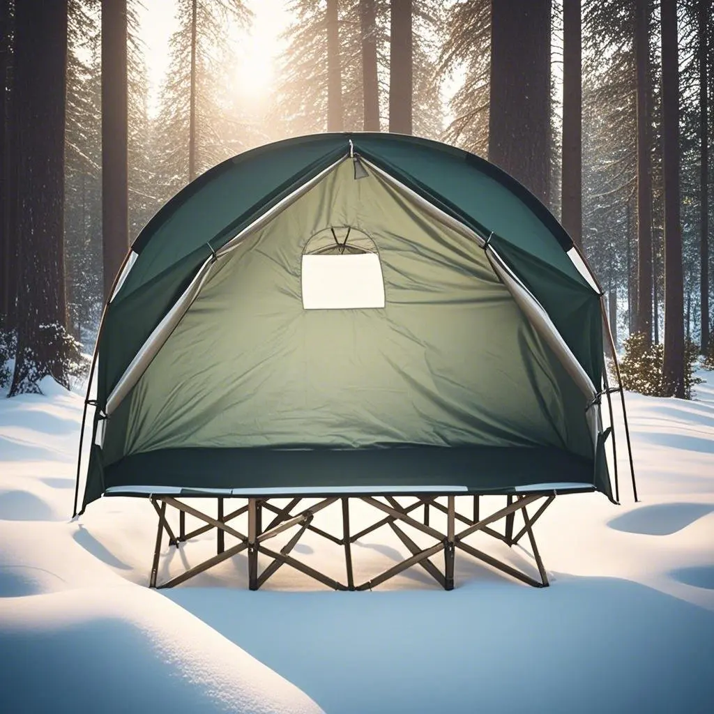 Portable 1-Person Waterproof Cot Tent 4