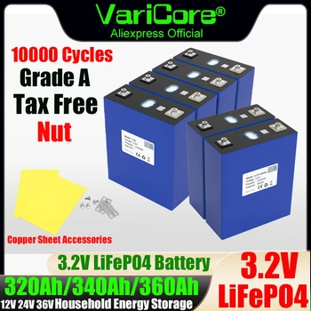 3.2V 360Ah 320Ah Lifepo4 Rechargeable Battery Lithium Iron Phosphate Travel Solar RV Campers 12v 24v batteries Grade A Tax Free 1