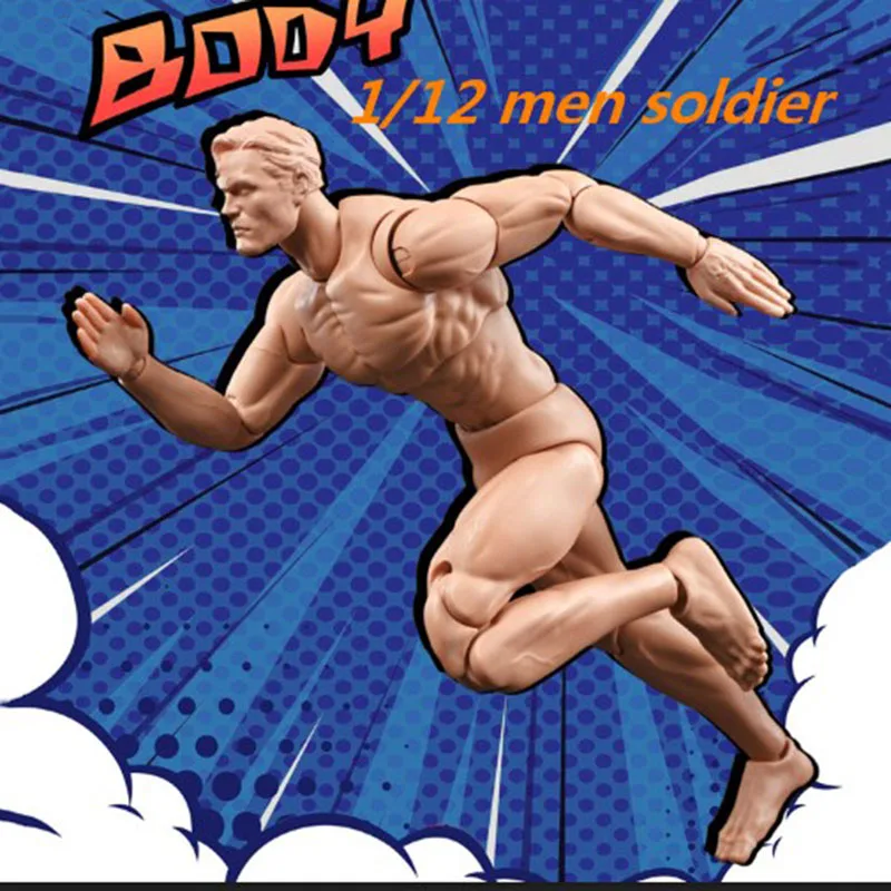 

Nwtoys Nw02 1/12 Scale Male Soldier Body Super Flexible Joint Body Cosplay Anime Cartoon Hero Model 6" Action Figure Model Toys