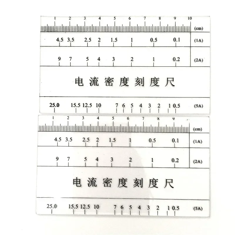 Hull Cell Scale Electric Current Density Ruler (ASD) Ampere Scale For Harrington Groove Plating Testing Hall Groove Ruler Meter