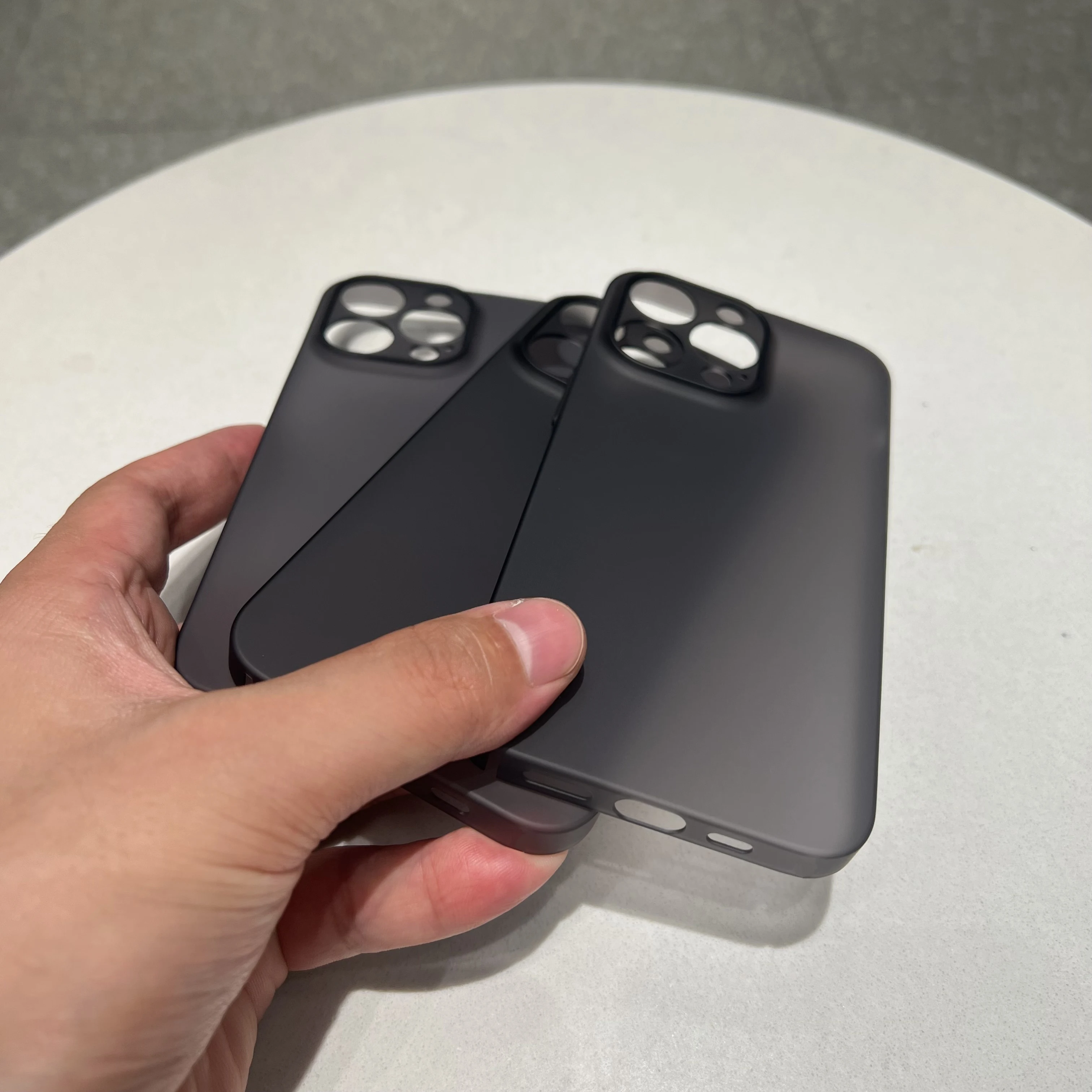 Sleek Black Matte Ultra-Thin Soft TPU Silicone Back Cover