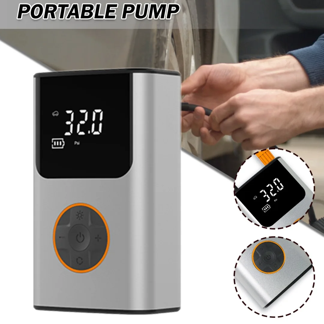 

Air Compressor 7.4V Air Pump Cars Portable Tyre Inflator Electric Motorcycle Pump Air Compressor For Car Motorcycles Bicycles