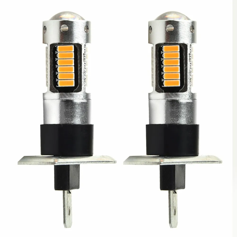 

2x H1 LED 3000k Yellow High Power 50W Fog Light Bulb Driving Lamp Bright Amber Brand New Auto Parts High Quality And Durable