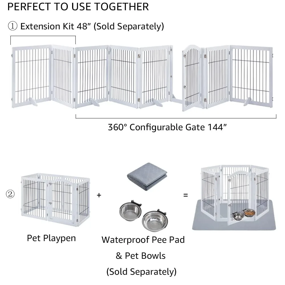 2024 New Extra Wide Dog Gate/Pet Playpen 5