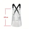 New Fashion Pink Clear Transparent PVC Kitchen Apron Restaurant TPU Thick Hairdresser Cafe Waterproof Nail Salon 3 Pocket Apron 5