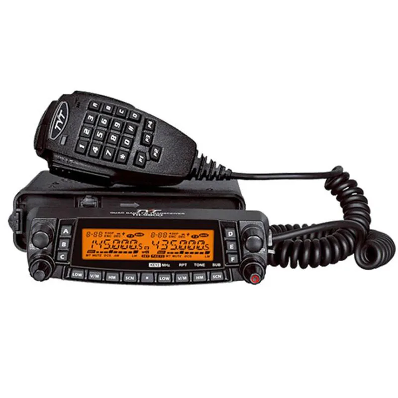 TYT TH-9800 Plus Walkie Talkie 50W Car Mobile Radio Station Quad Band 29/50/144/430MHz Dual Display Long Range Scrambler TH9800
