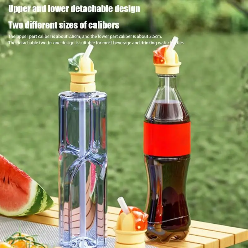 Water Bottle Top Adapter Silicone Water Bottle Adapter with Straw Water Bottle Tops for Most Standard Bottles Bottle Toppers