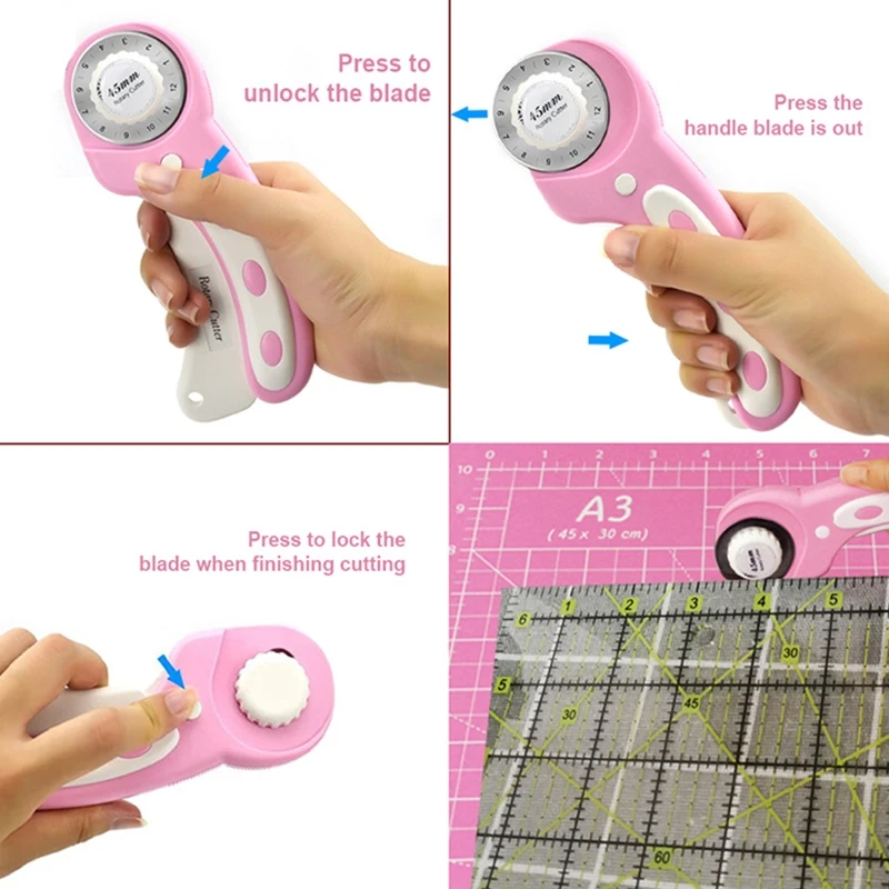 Clear Sewing Template Ruler Patchwork Cutting Pad Double Colored Lines Grids Angle Alignment Lines for Precise Quiling