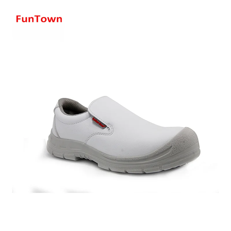 Feitshi 안전 신발 미끄럼 방지 플라스틱 패키지 헤드 작업 신발 요리사 신발 방수 내유성 내마모성 6211