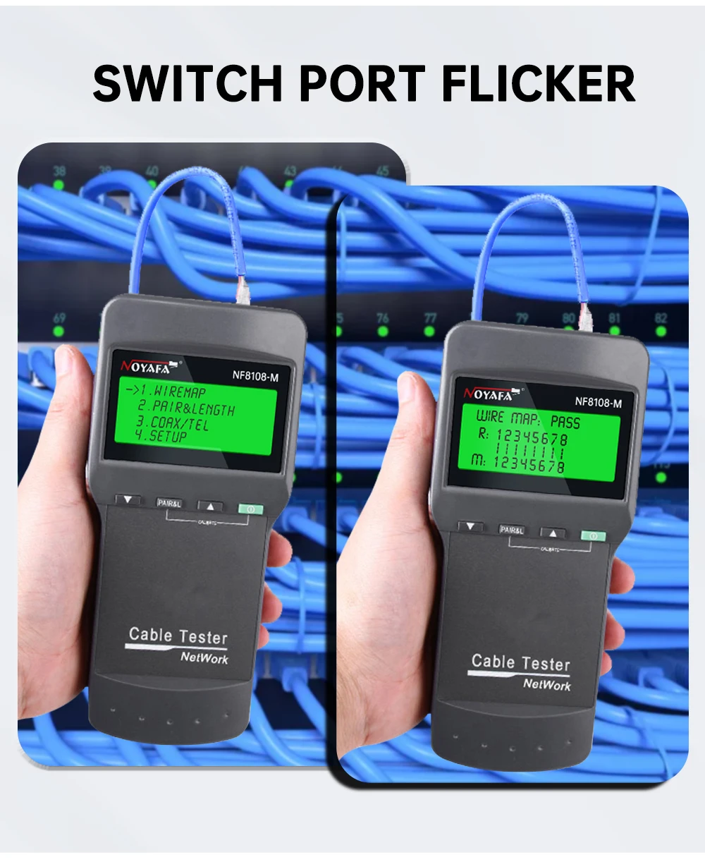 Noyafa novo NF-8108M testador de cabo rede