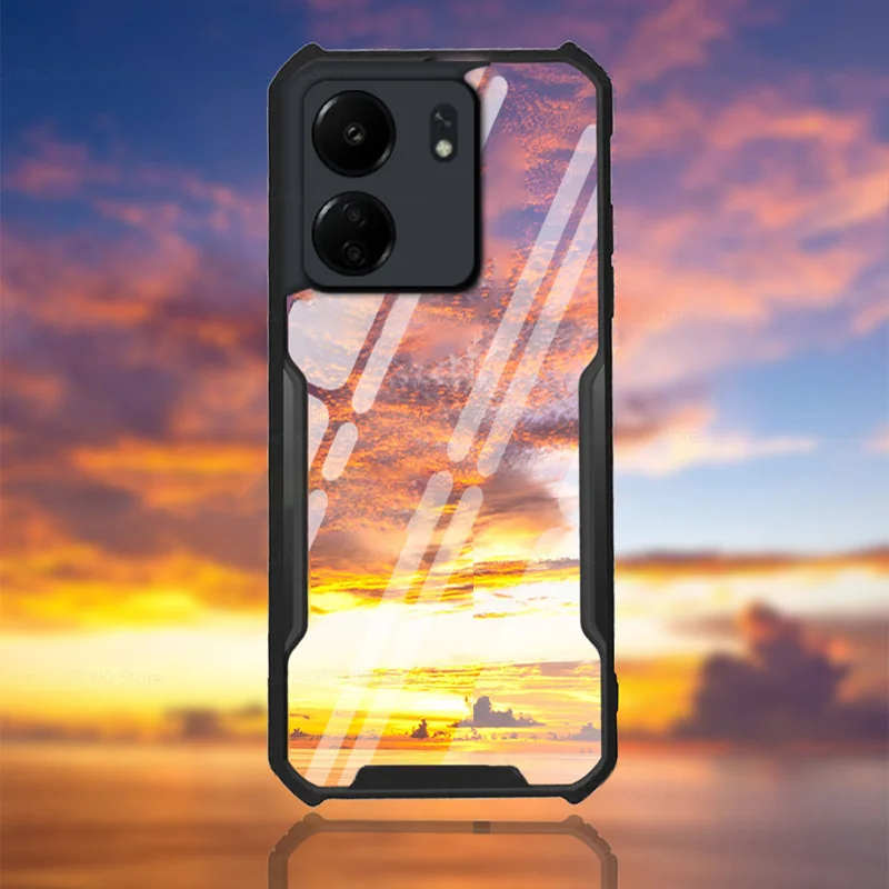 Clear Acrylic Shockproof Armor Case with Lens Protection