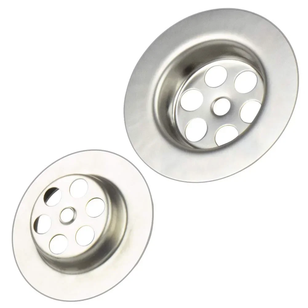 Diameter 70mm kitchen sink plug filter Bath Plug Hole Spare With Screw Stainless Steel Drain Accessories Plug Hole Covers 2 Set