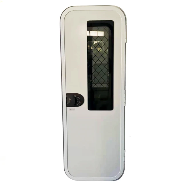

Wholesale Price Sturdy Aluminum Frame Rv Caravan Door With Insect Screen And Sunshade