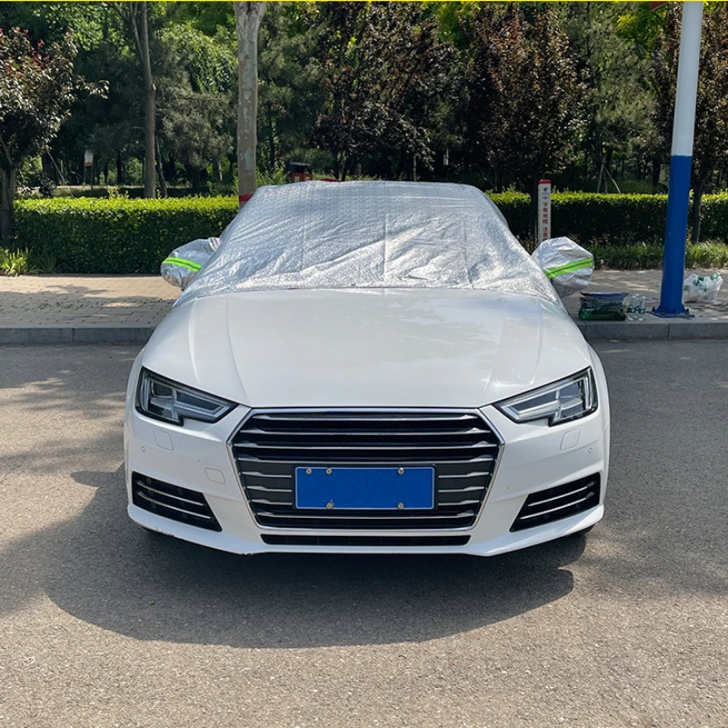 

Universal Car Half Cover Aluminum Film Thickened Snow Shield Sun Cover Car Front Windshield Sun Shield Heat Cover