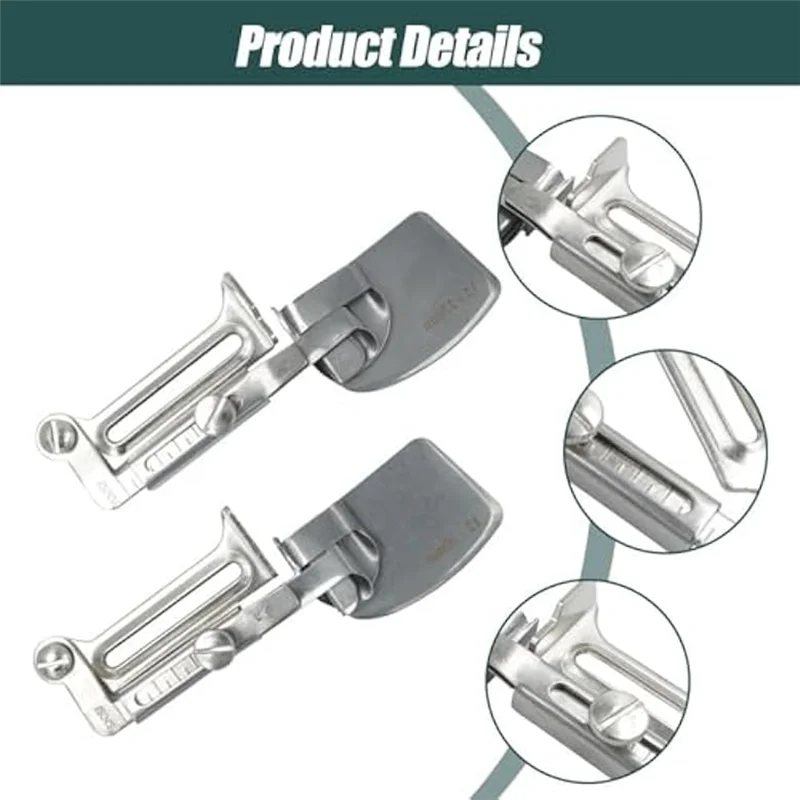 Adjustable Sewing Rolled Hemmer Foot, 2Pc 15-25MM Adjustable Universal Sewing Rolled Hemmer Foot Set Easy Install Easy To Use