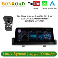 Bonroad 10.25 pouces, écran Linux Carplay Android Auto, Youtube pour BMW Série 3 E90 E91 E92 E93 2005-2012, autoradio, lecteur multimédia 1