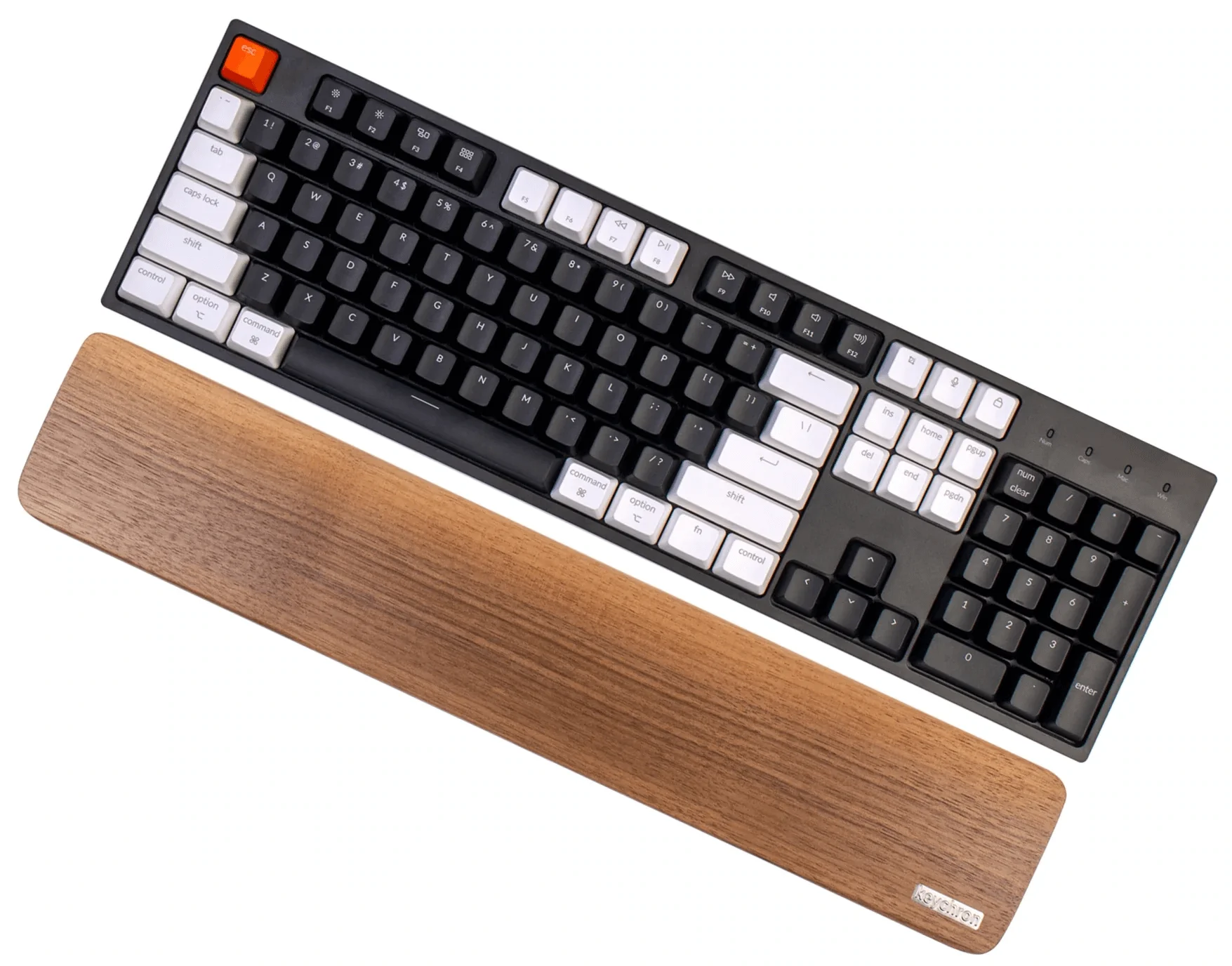 Keychron Descanso de Palma da Mão de Madeira para Teclado Mecânico Bluetooth c2 K10 - Imagem 2