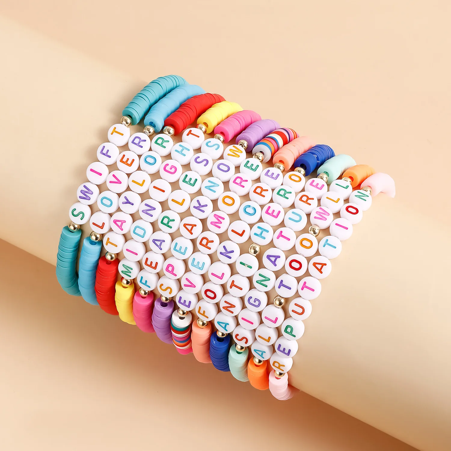 https://ae01.alicdn.com/kf/S7af9f4dcfe7d4e9aa2d039e5e5535a047/DAVINI-1pc-12-Style-Colorful-Taylor-Bracelet-English-Name-Soft-Ceramic-Bracelet-Bohemian-swiftie-Kids-Friendship.jpg