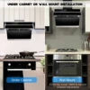 Tieasy 900 CFM 30 inch  Wall Mount or Under Cabinet Heating Auto-Cleaning Range Hood USCX08T75 4