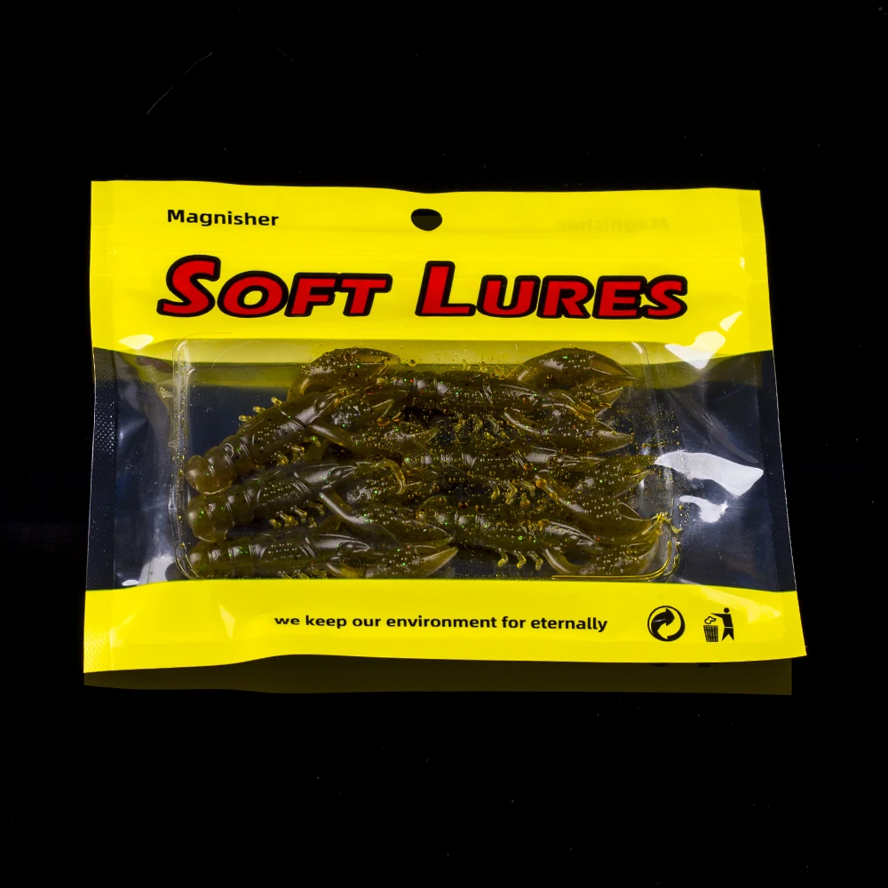Magnisher 6 teile/beutel Weiche Köder Garnelen Geschmack Silikon Angeln Lockt 6 cm 3,5g Schwimmende Garnelen Weicher Köder Bass forelle Köder für Angeln – Detail 18