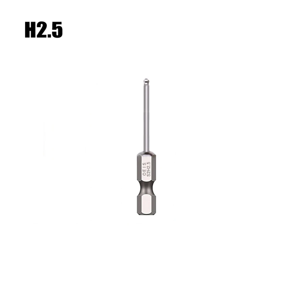 50mm Sechskant-Schraubendreher-Bit, Kugelkopf, langer magnetischer Schraubendreher-Bit, Kugelkopf-Schraubendreher-Bit, Hand H1,5 H2,5 H3 H4 H5 H6 H8 H10 – Detail 23