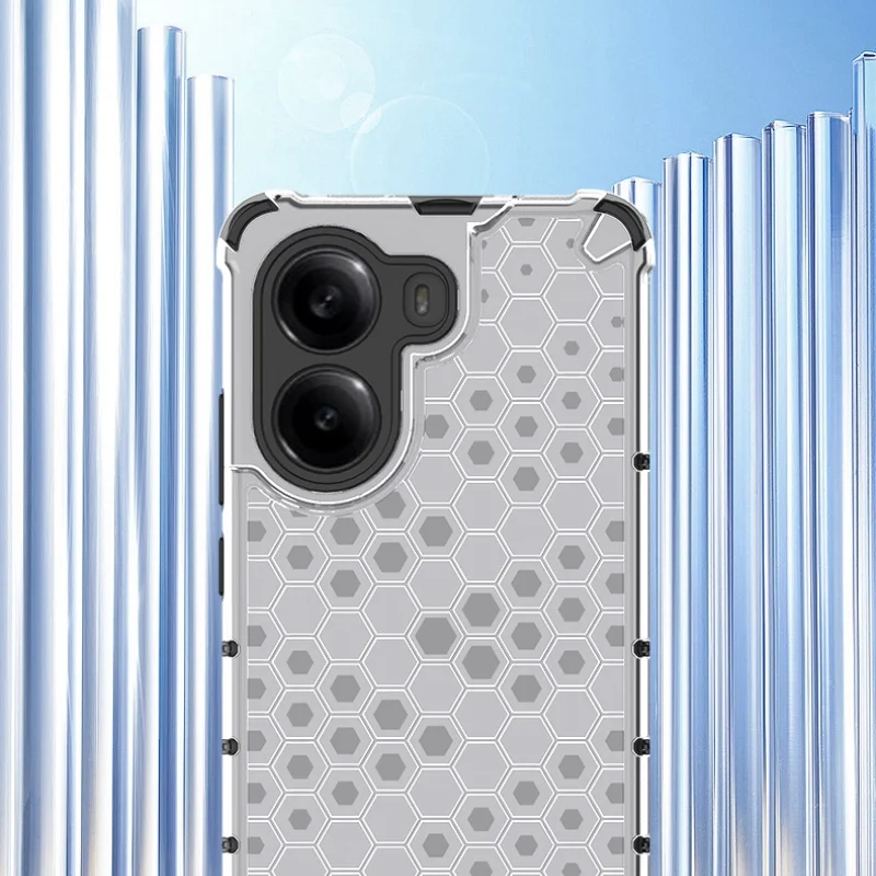Honeycomb Style Armor Shockproof Case For Xiaomi Poco X7 Pro Redmi Turbo 4 5G TPU Frame Hard Plastic 2 in 1 Phone Cover Fundas