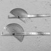 1PCS 100mm Stainless Steel 180 Protractor Angle Meter Measuring Ruler Rotary Mechanic Tool Ruler Protractor 2